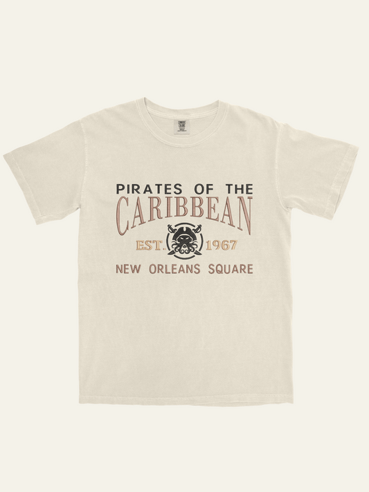 Pirates (New Orleans Square) Vintage Inspired Embroidered T-Shirt