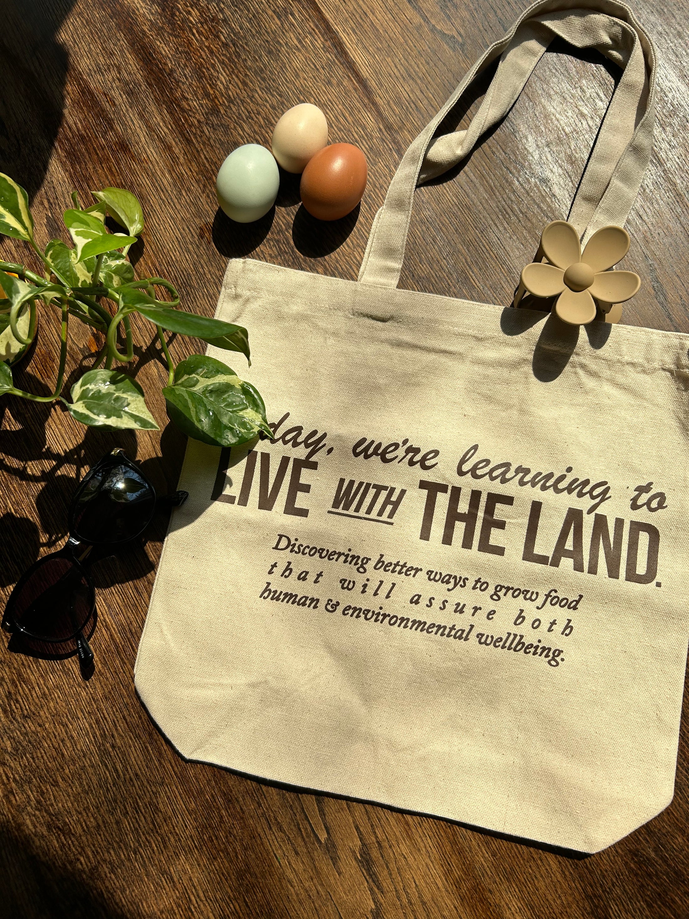 Living with the Land Canvas Tote Bag
